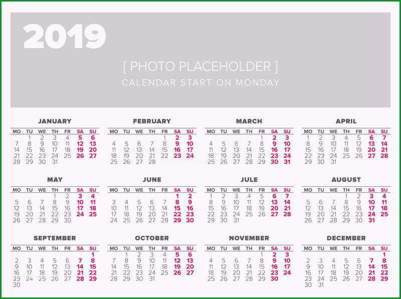 fotokalender 2019 vorlage beispiel kalender 2019 drucken erstellen gestalten