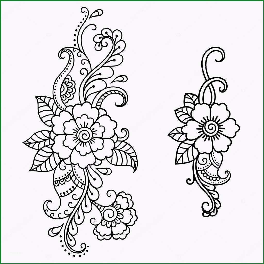 stock illustration henna tattoo flower template mehndi