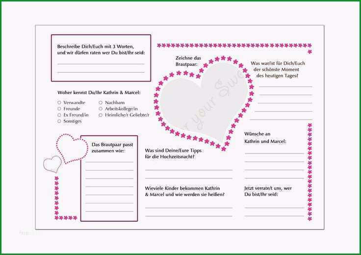 hochzeitszeitung vorlage kostenlos einzigartig gastebucher diy gastebuch steckbrief 2 pdf vorlagen