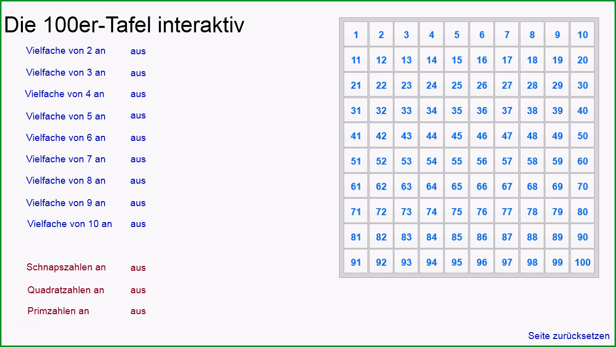 Toll Hundertertafel Interaktiv Rm Easilearn De