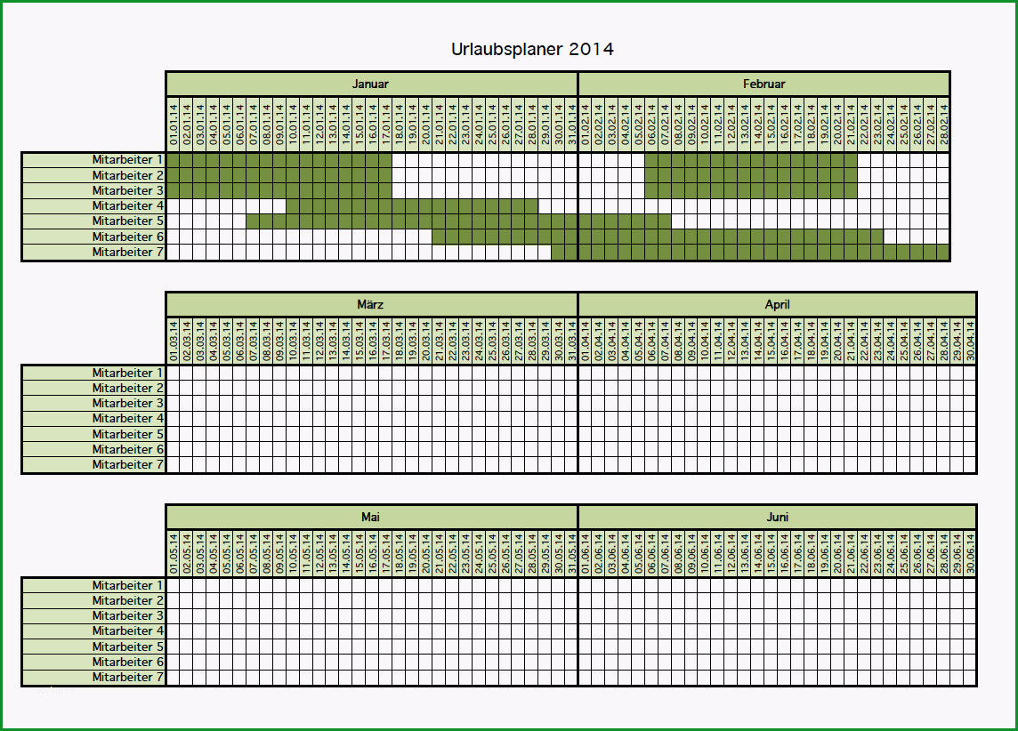 kalender urlaubsplanung