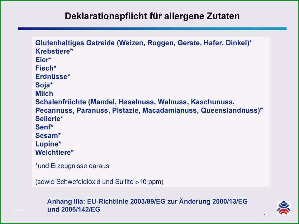 kennzeichnung allergene vorlage