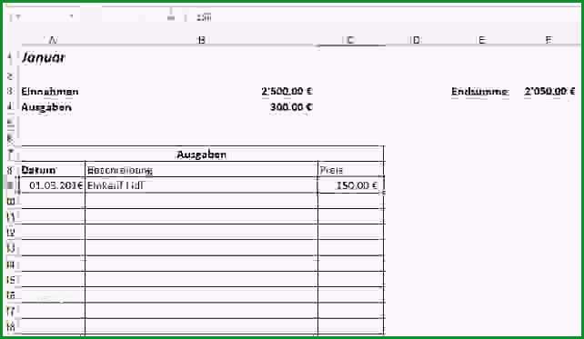 excel vorlage haushaltsbuch