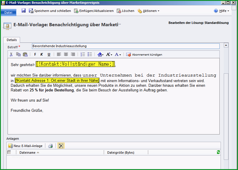 microsoft dynamics crm 2011 e mail vorlagen und wysiwyg