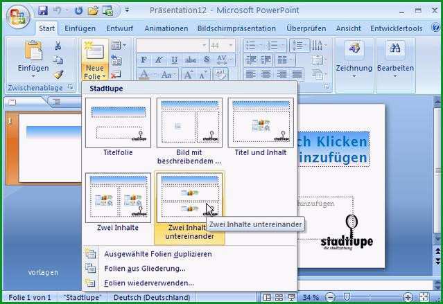 powerpoint dalli klick vorlage