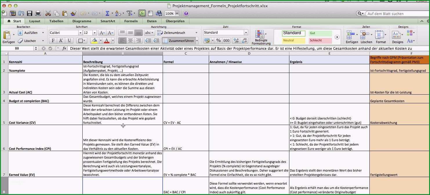 projektmanagement excel vorlage