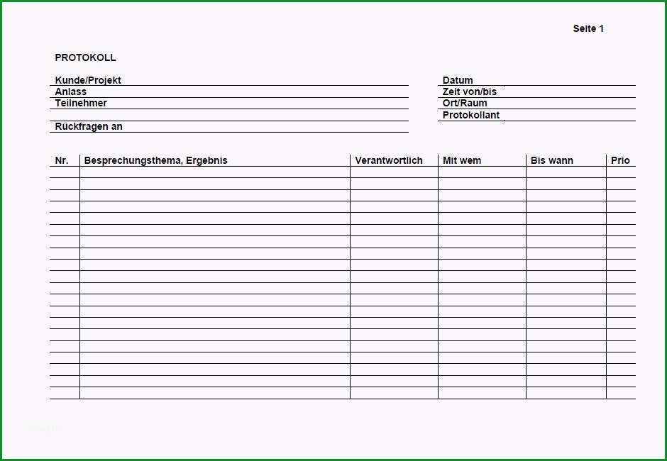 protokoll meeting einfach