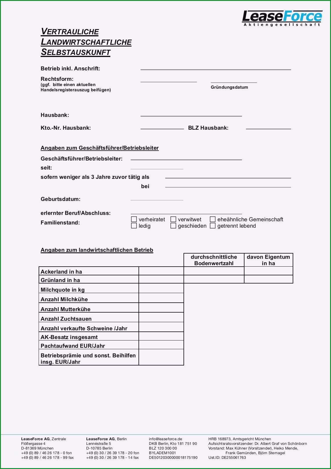 selbstauskunft vorlage bank