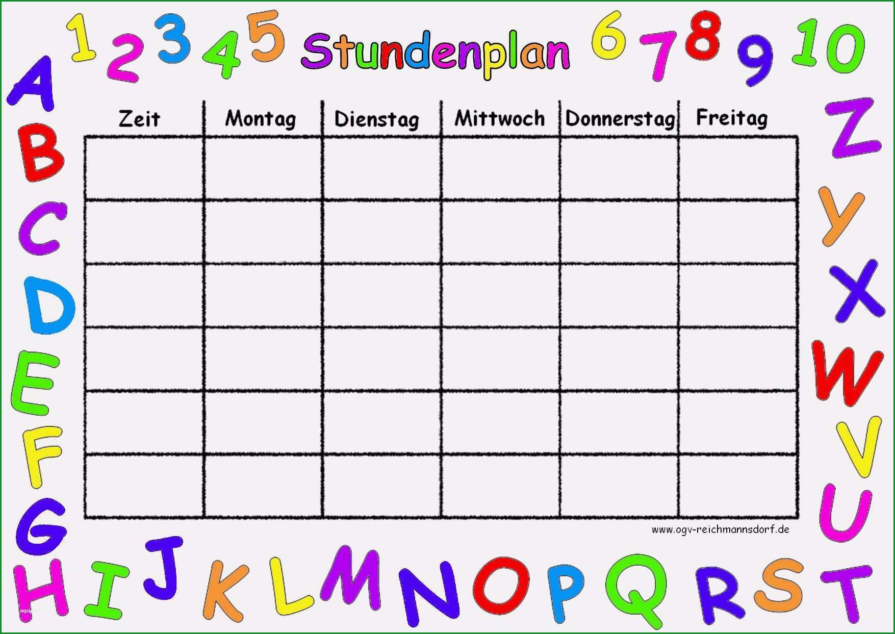 stundenplan vorlage grundschule sus obst und gartenbauverein reichmannsdorf
