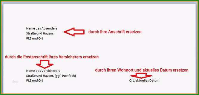 versicherung kundigen vorlage gut 8 brief absender empfanger