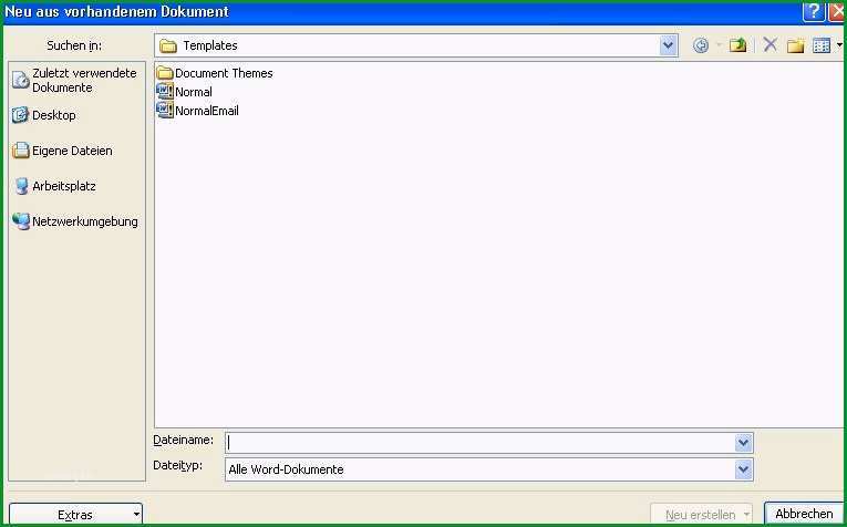 vorlage in word erstellen