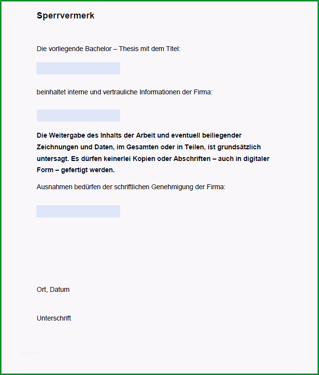 der sperrvermerk bei bachelorarbeiten und masterarbeiten
