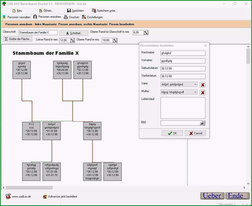 vorlage stammbaum excel