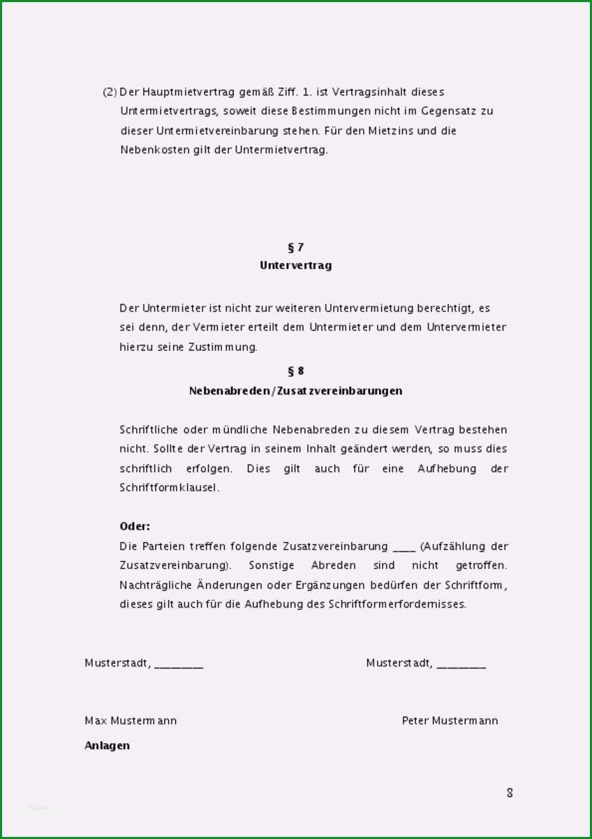 11 untermietvertrag pdf kostenlos