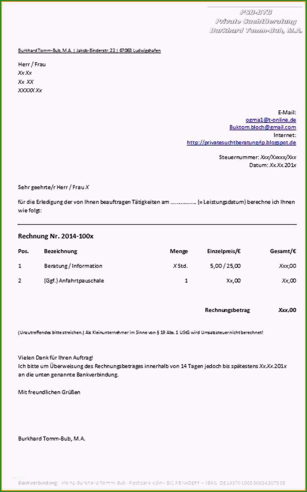 12 rechnung drittland muster