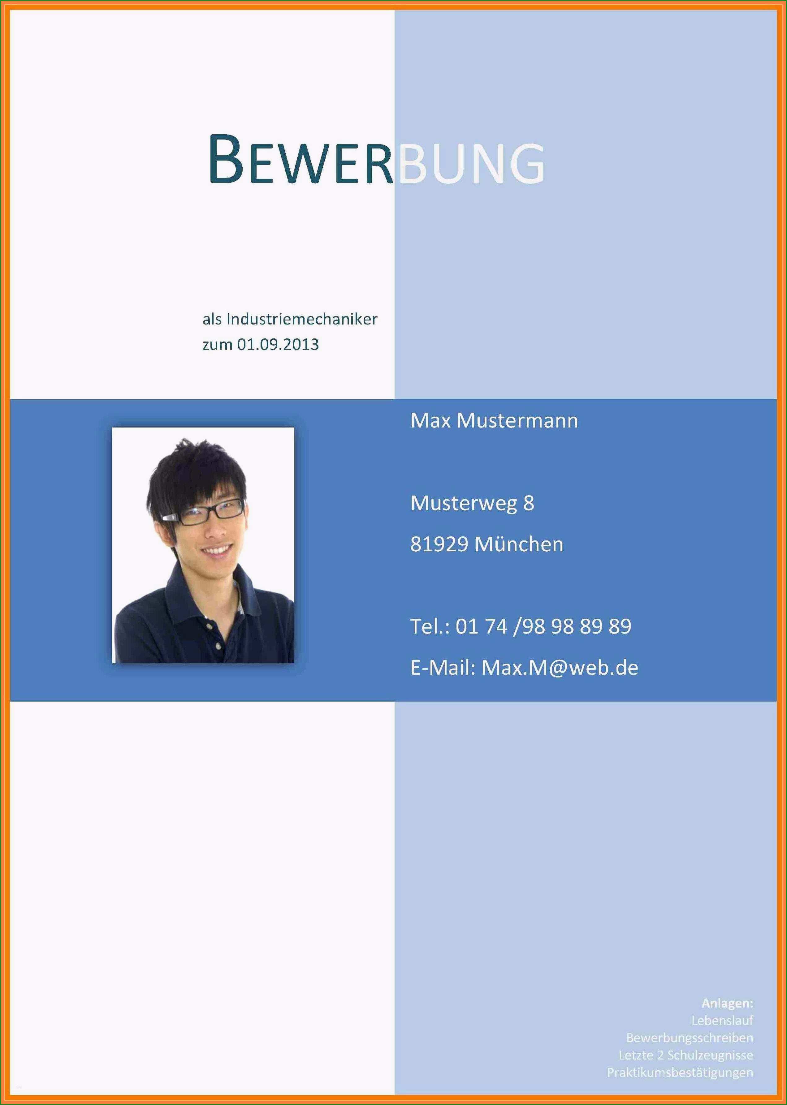 13 deckblatt bewerbung vorlage xing