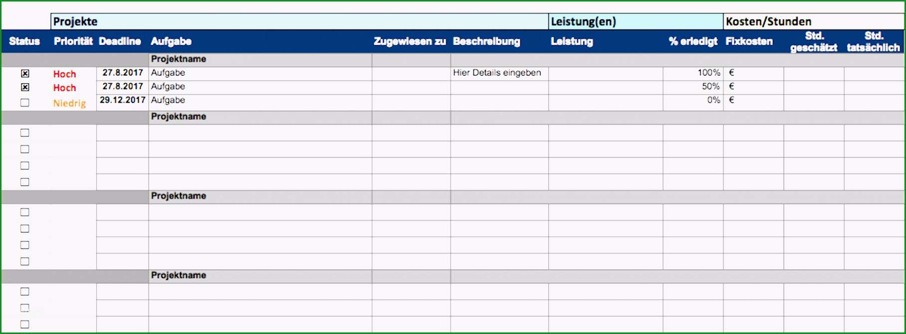 projektmanagement excel vorlage rygjww