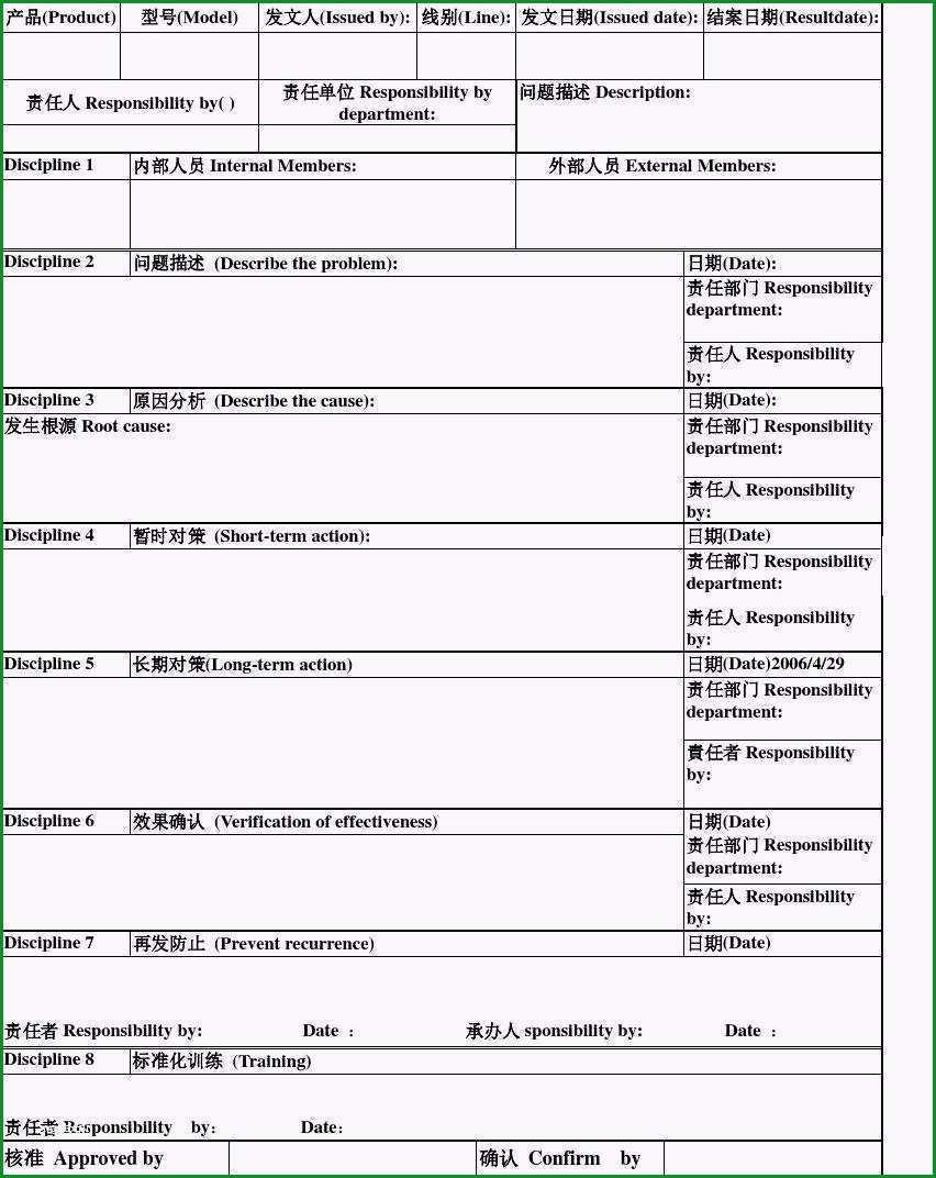 8d report vorlage