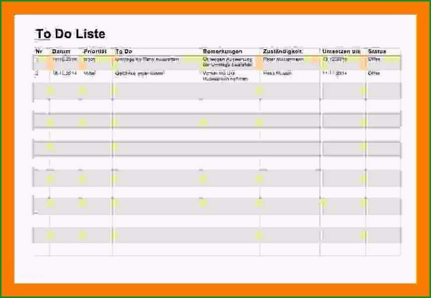7 to do liste word vorlage