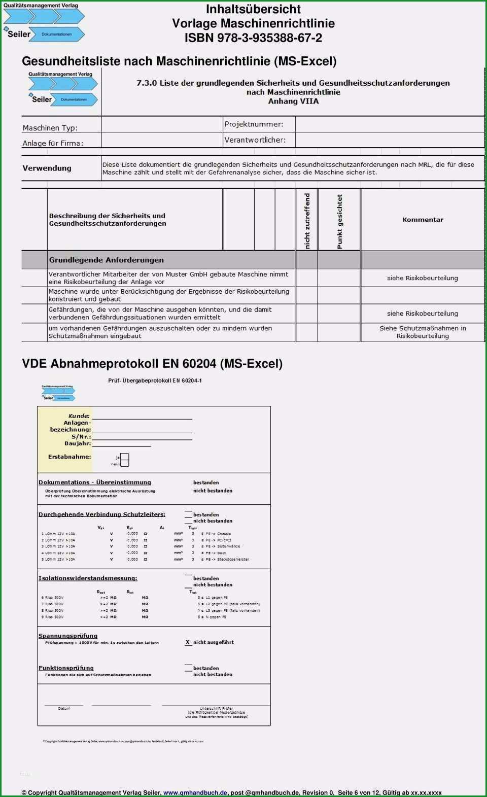 risikobeurteilung maschinenrichtlinie vorlage excel