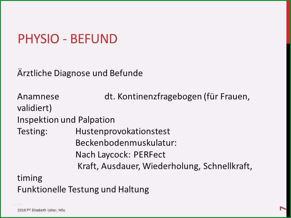 befund physiotherapie vorlage genial dysfunktionen physiotherap teil der behandlung in der