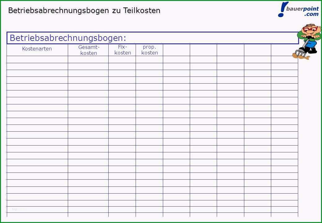 betriebsabrechnungsbogen vorlage 21