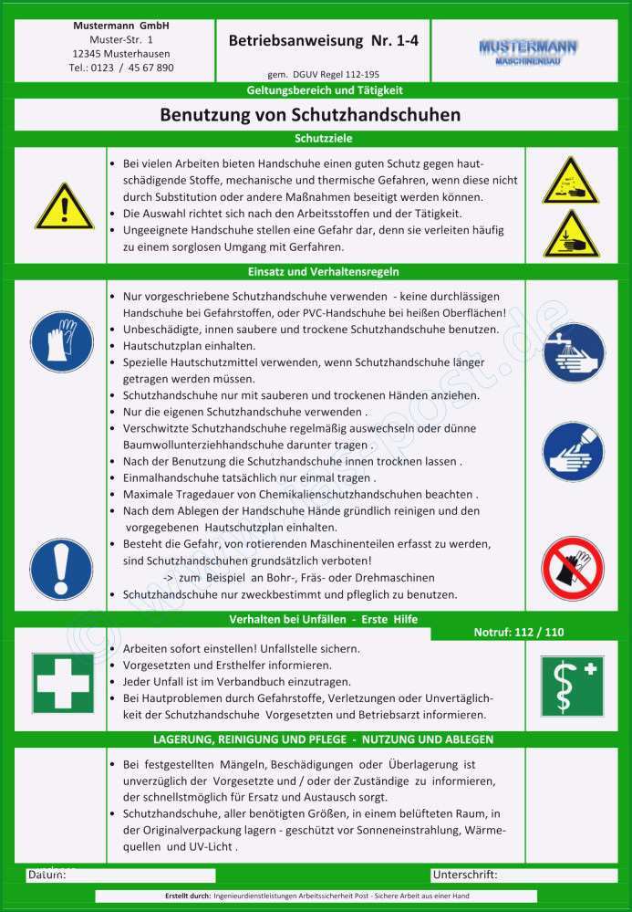 betriebsanweisung vorlage inspirational betriebsanweisung gefahrstoffe muster