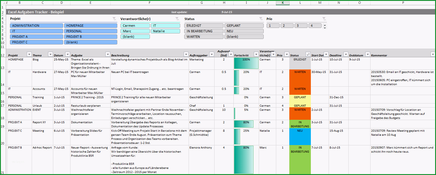 excel aufgabenliste vorlage