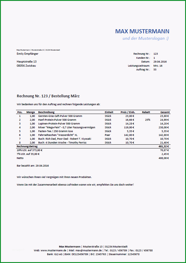 excel vorlage erstellung angebot rechnung produktdatenbank kundendatenbank