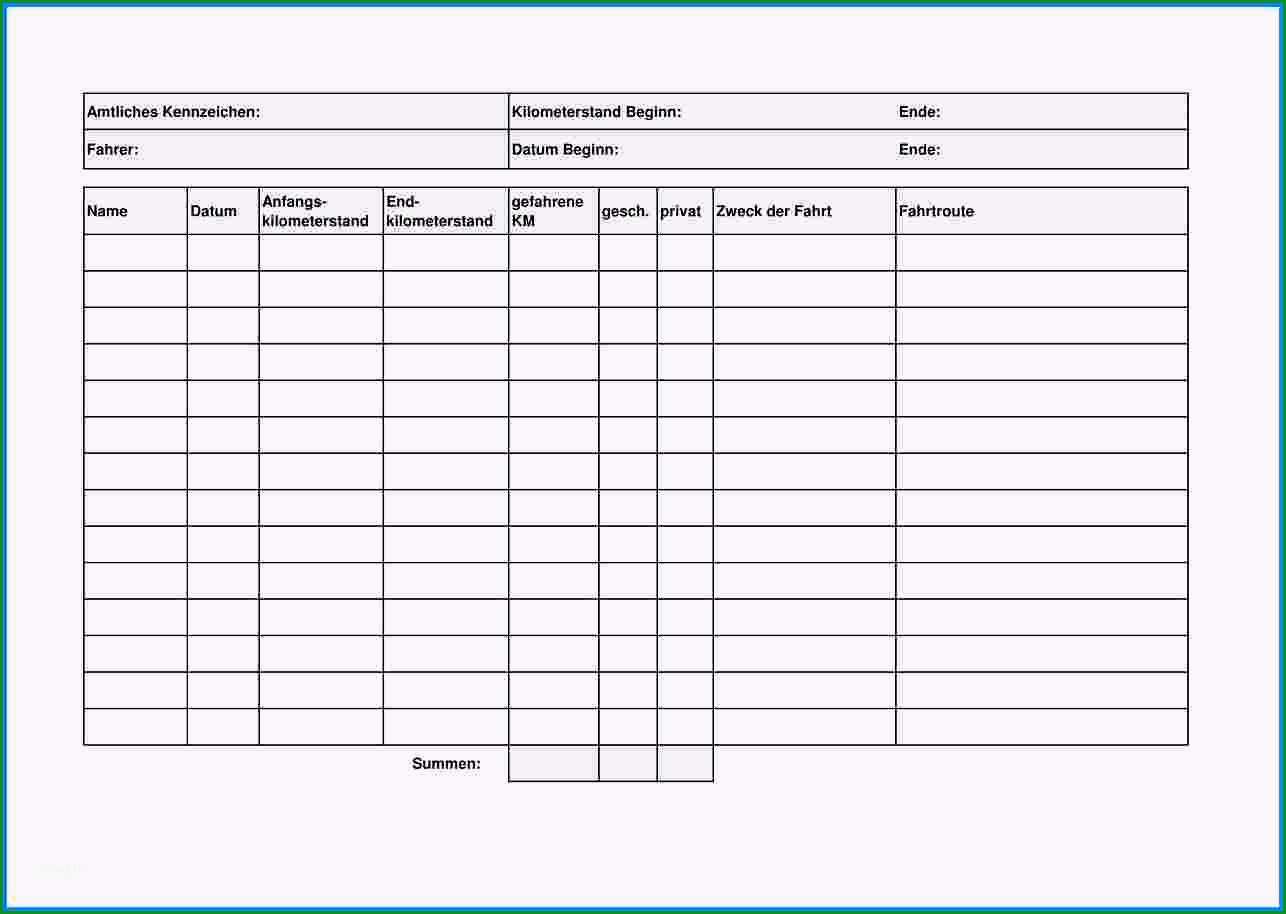 fahrtenbuch vorlage business template 2