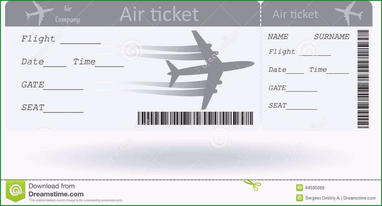 gutschein flugticket vorlage schonste variante des flugtickets vektor abbildung bild von