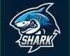 Überraschen Hai Esport Gaming Maskottchen Logo Vorlage