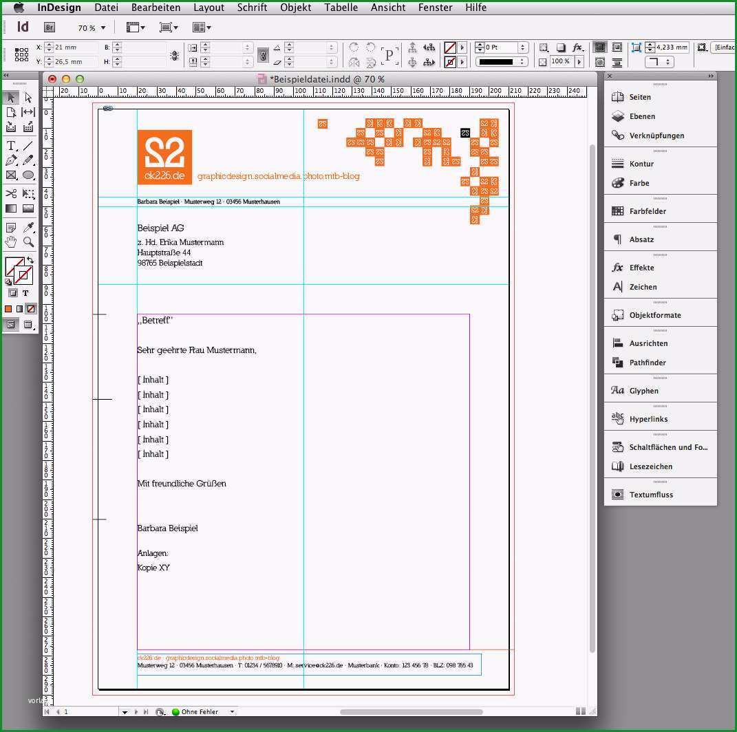 tutorial briefbogen indesign erstellen