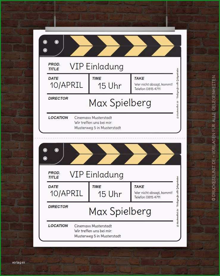 einladung filmklappe