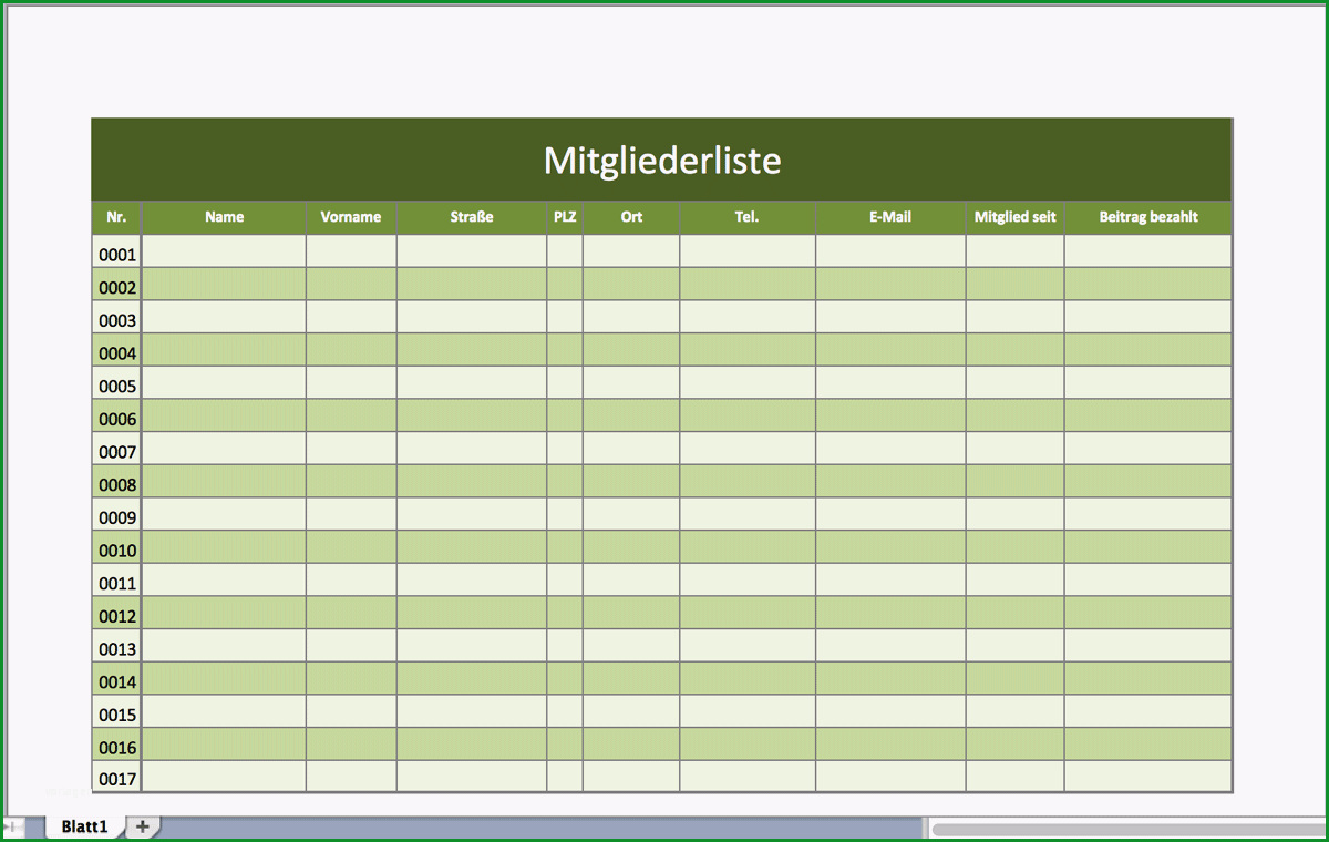 mitgliederverwaltung mit excel