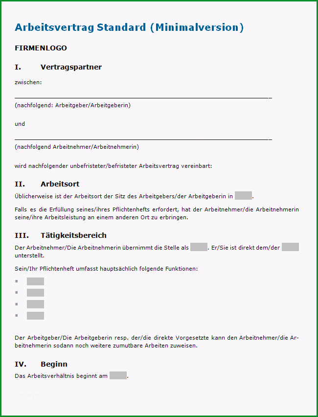 15 Muster Arbeitsvertrag befristet