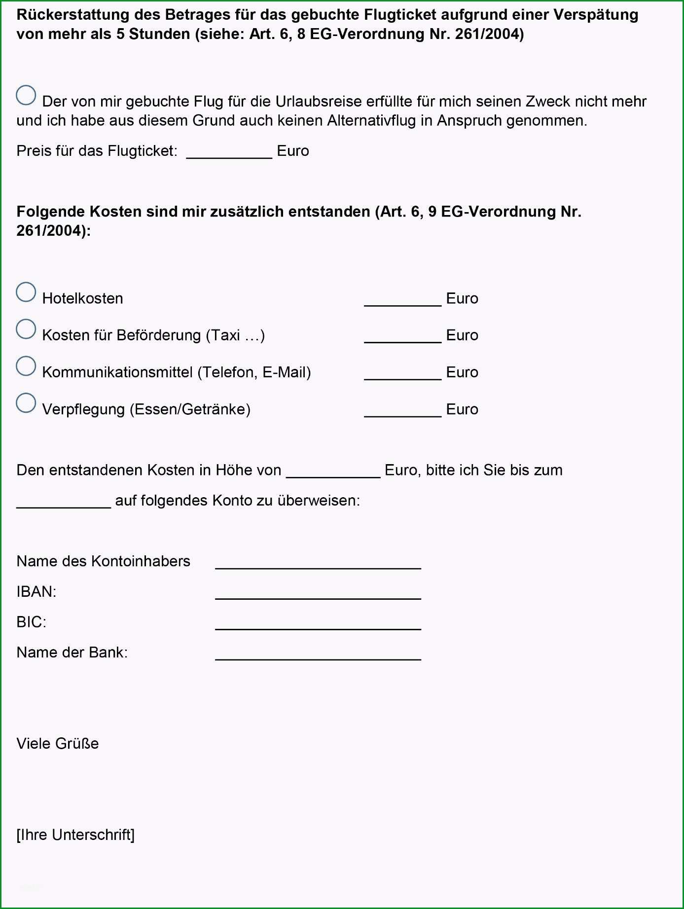 musterbrief ruckerstattung