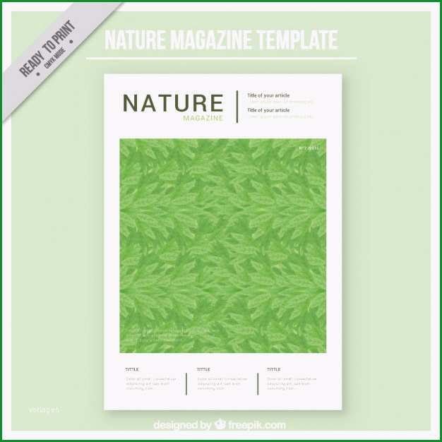 nature magazin cover vorlage