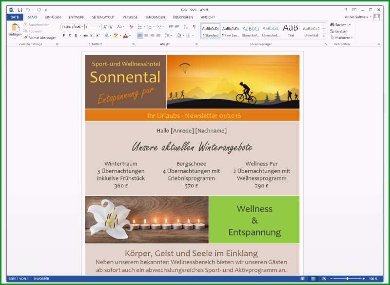 serienemail newsletter mit ms word erstellen und versenden