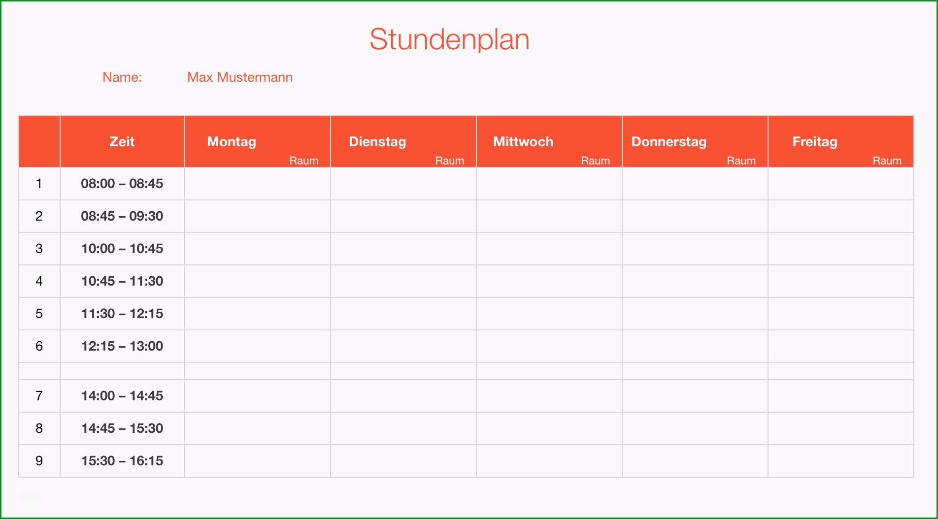 stundenplan