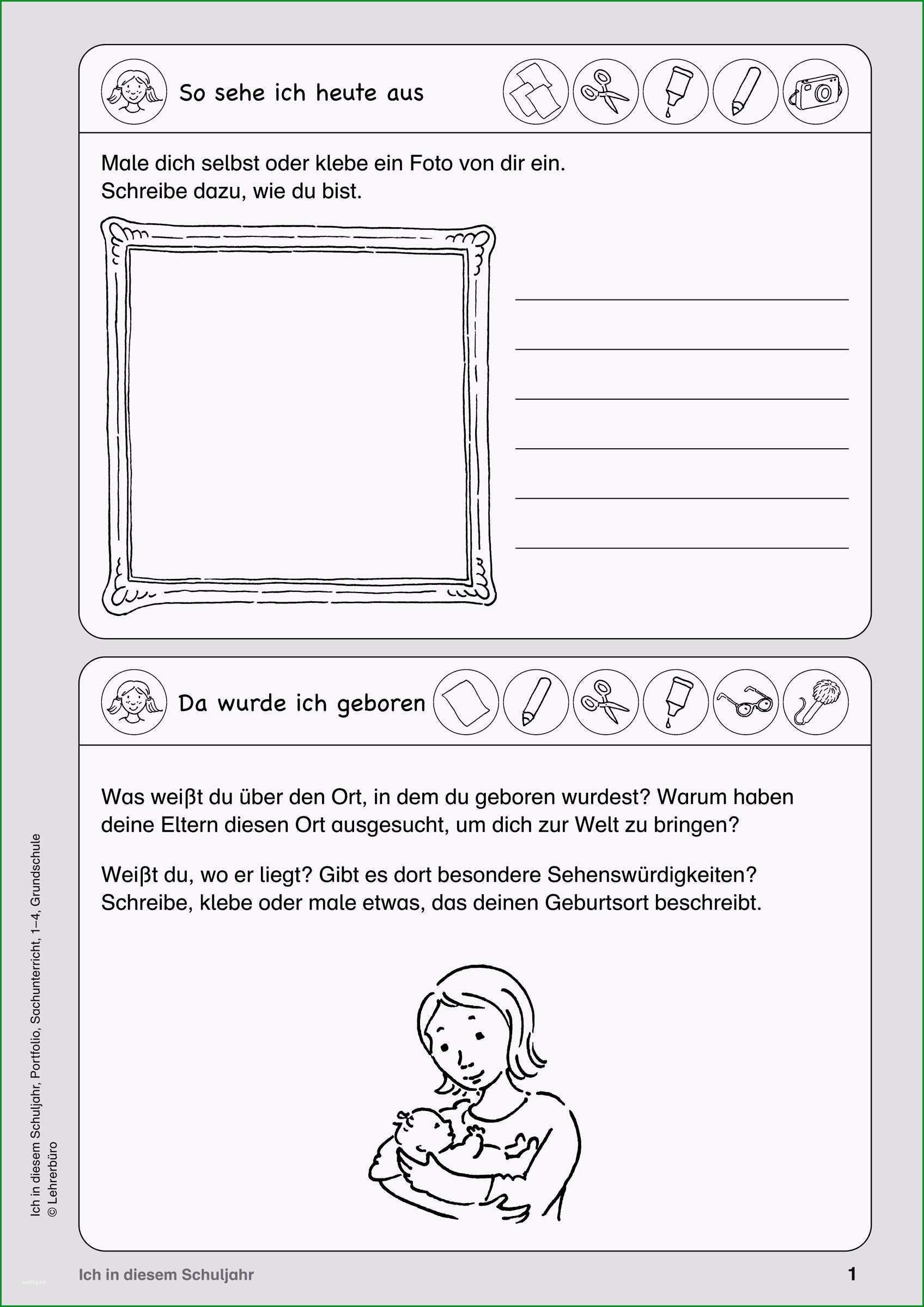 portfolio schule vorlage schon sachunterricht · arbeitsblatter · grundschule · lehrerburo