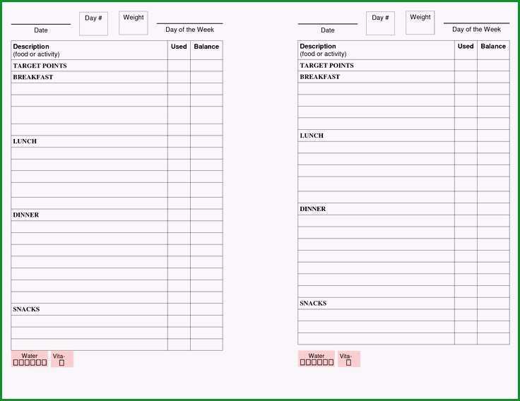 23 Schockieren Weight Watchers Tagebuch Vorlage Nur Für Sie 1