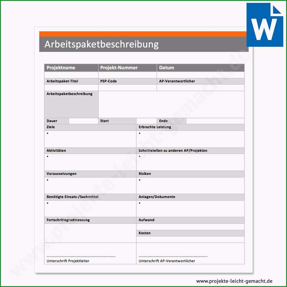 projektstrukturplan vorlage word