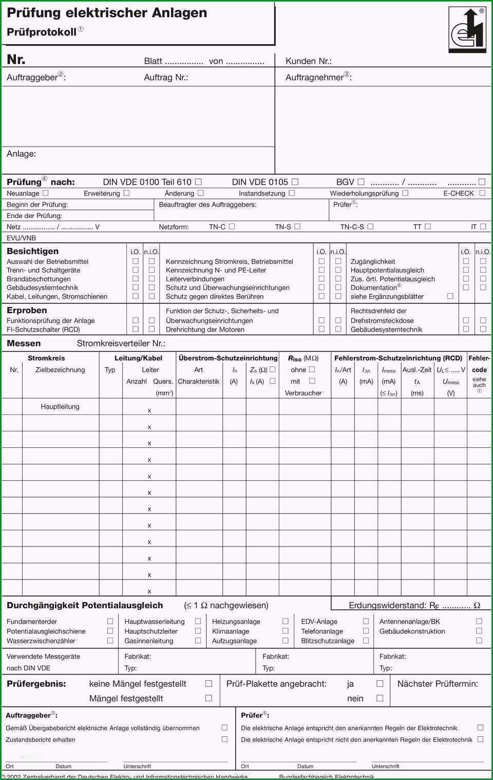 prufprotokoll elektrischer anlagen vorlage schon vorlagen 1001 page 4 kostenlose druckbare vorlagen