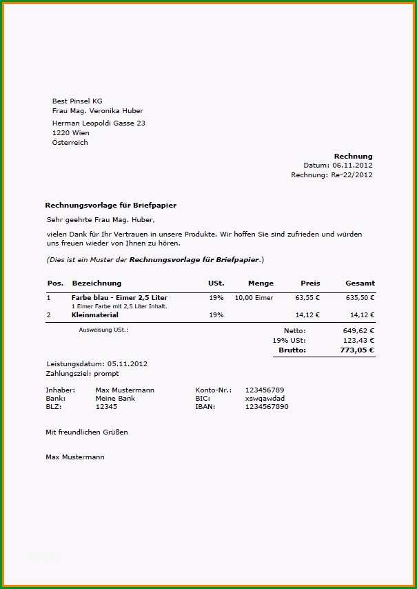 rechnung freiberufler vorlage 10 rechnung schreiben vorlage freiberufler 2