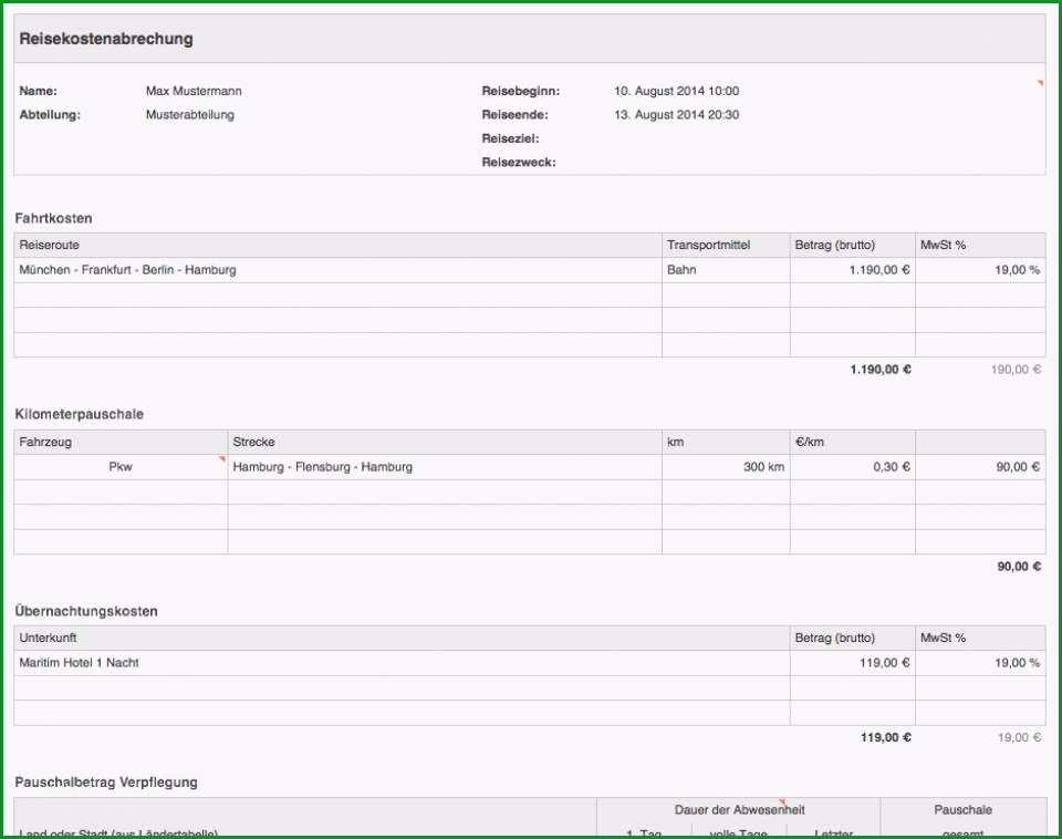 reisekostenabrechnung vorlage 2016