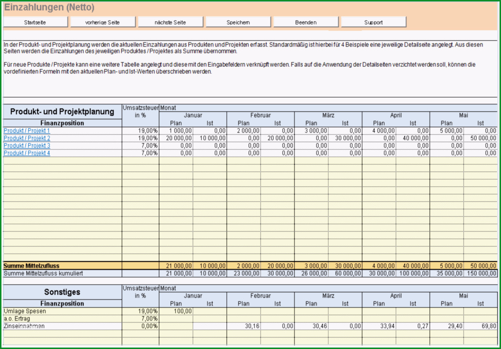 RS Liquiditaetsplanung XL Excel Tool