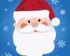 Überraschen Santa Claus Symbol Weihnachtsmann Gesicht Im Flat Design