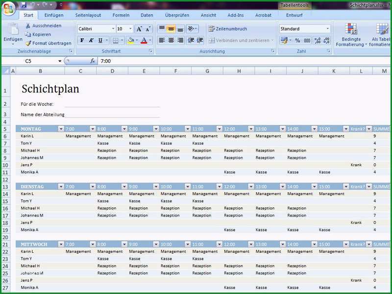 schichtplan vorlage 3 schichten genial schichtplan