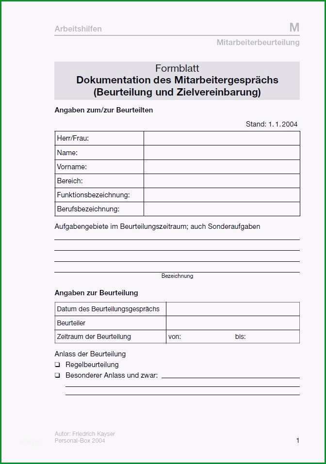 leistungsbeurteilung mitarbeiter vorlage